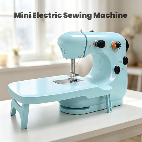 machine à coudre électrique portable avec table dextension, 9 bobines colorées, double à 2 , machine à coudre compacte pour débutants, loisirs créatifs, , couture de vêtements, tenues pour animaux de compagnie et poupées