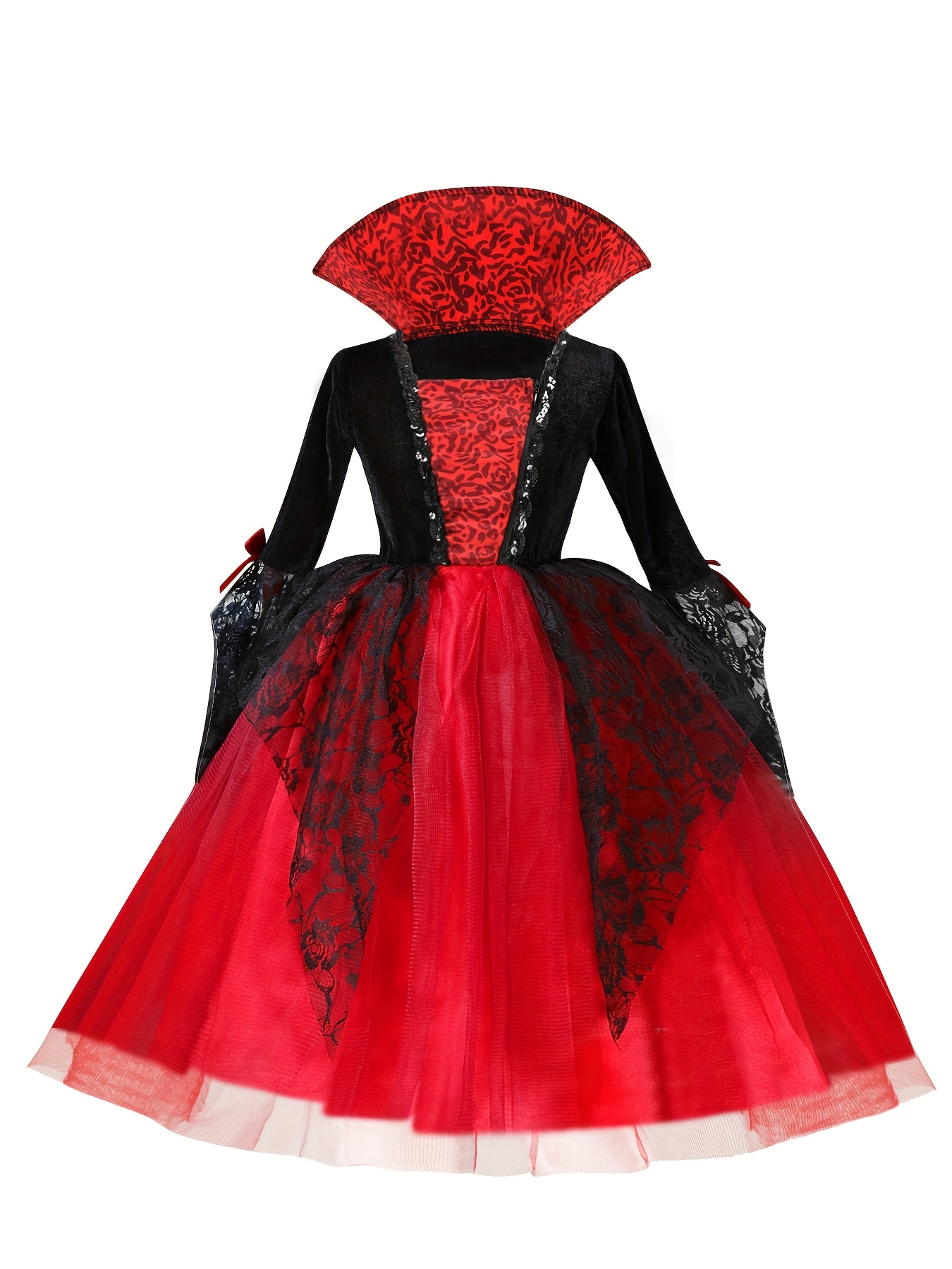 Gothic Vampire Girl * Collar Halloween Dress Carnival Black * Dress (Skirt  Length Random)