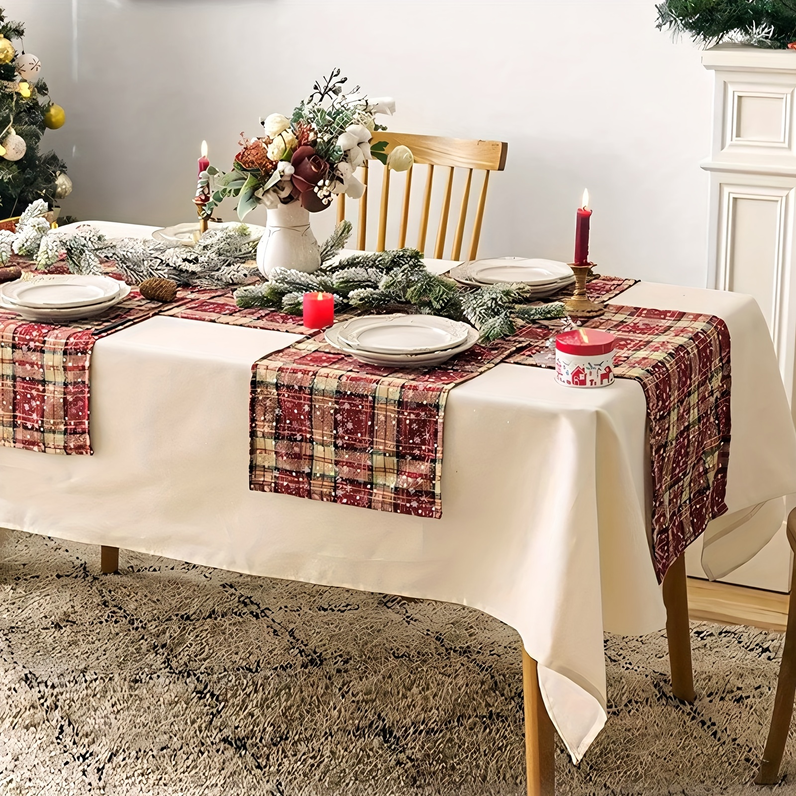 

6 Tablecloths Rectangle Tables, Rectangular Polyester Long Clothes For Restaurant, 60*102 In