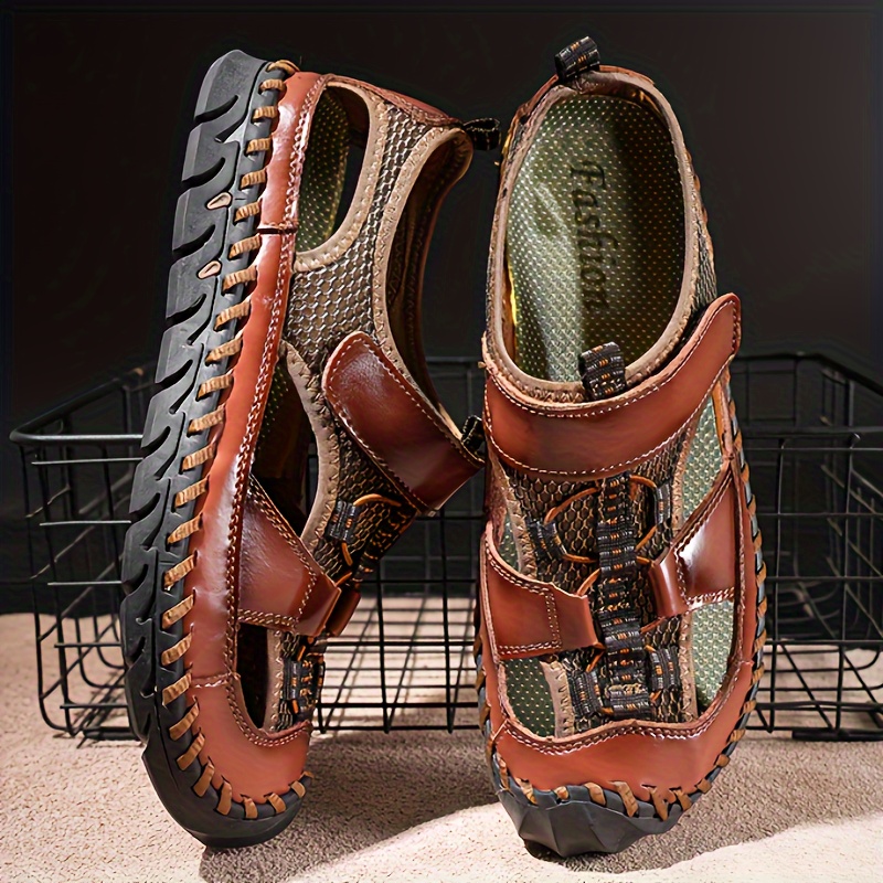 Men'S Casual Sports Sandals Solid Color, Round Toe, Adjustable Fastener, Superfine Fiber Upper, Rubber Sole, Faux Insole and Lining, Breathable Slip-Resistant Outdoor Beach Shoes for Spring, Summer, Fall 10 Men'S Casual Sports Sandals Solid Color, Round Toe, Adjustable Fastener, Superfine Fiber Upper, Rubber Sole, Faux Insole and Lining, Breathable Slip-Resistant Outdoor Beach Shoes for Spring, Summer, Fall - Image 10