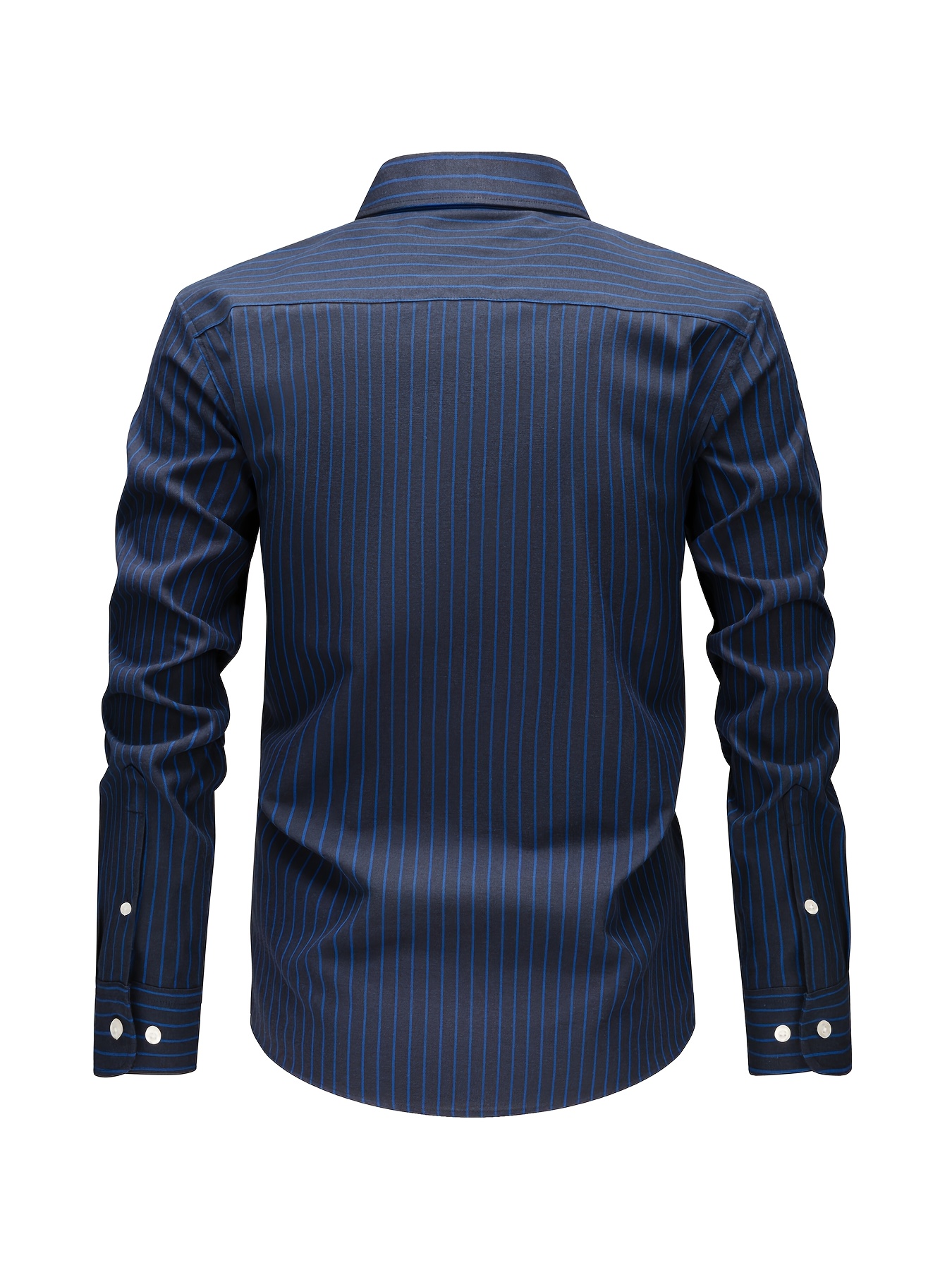 Oxford Shirts, Men'S Casual Stylish Long Sleeves, Business Loose Shirts, Button- Striped Dress Shirts, Long-Sleeve Collared Office Work Shirts with Fine Stripes, Perfect for Casual Outings And Streetwear