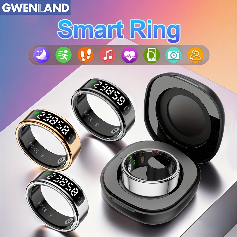 1pc   2025 new smart ring multiple exercise   calorie counting pedometer time display   stainless steel 1atm high quality ideal for business leisure great gift for family or friends high     watch versatile wearable sleek jewelry durable touchscreen 0
