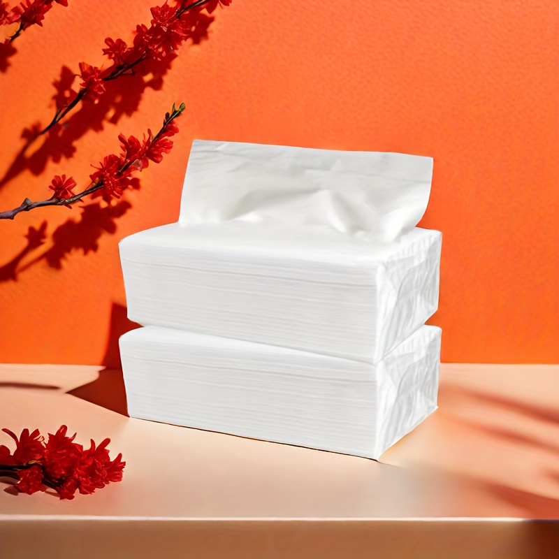 E-shop Taschentücher 2er-Pack Super 4-Lagen X 800 Servietten Gesichtstücher Toilettenpapier Verdickte High-End Taschentücher Einzelverpackung Holzstoff