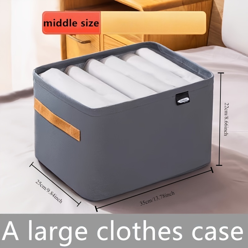 Hadanceo Clothes Organizer Case Durable Stable Moistureproof Clothes  Storage Box Multi-use Convenient for Bedroom