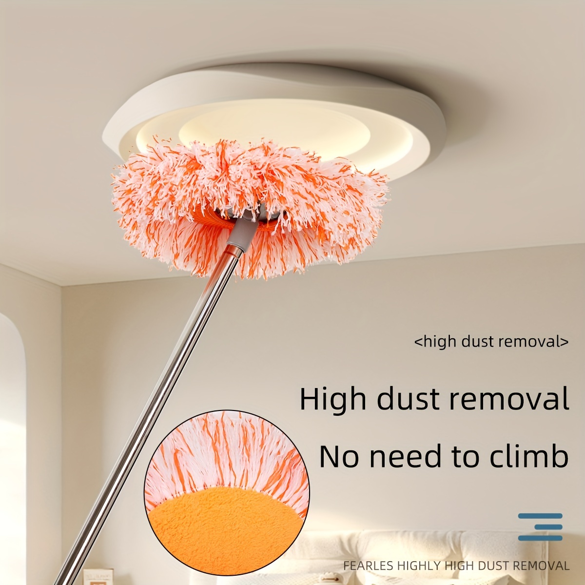 TEMU Versatile Ceiling Mop Refill- Design For Easy Dust & Wet Cleaning On Floors, Walls, Tiles, Glass & Cars