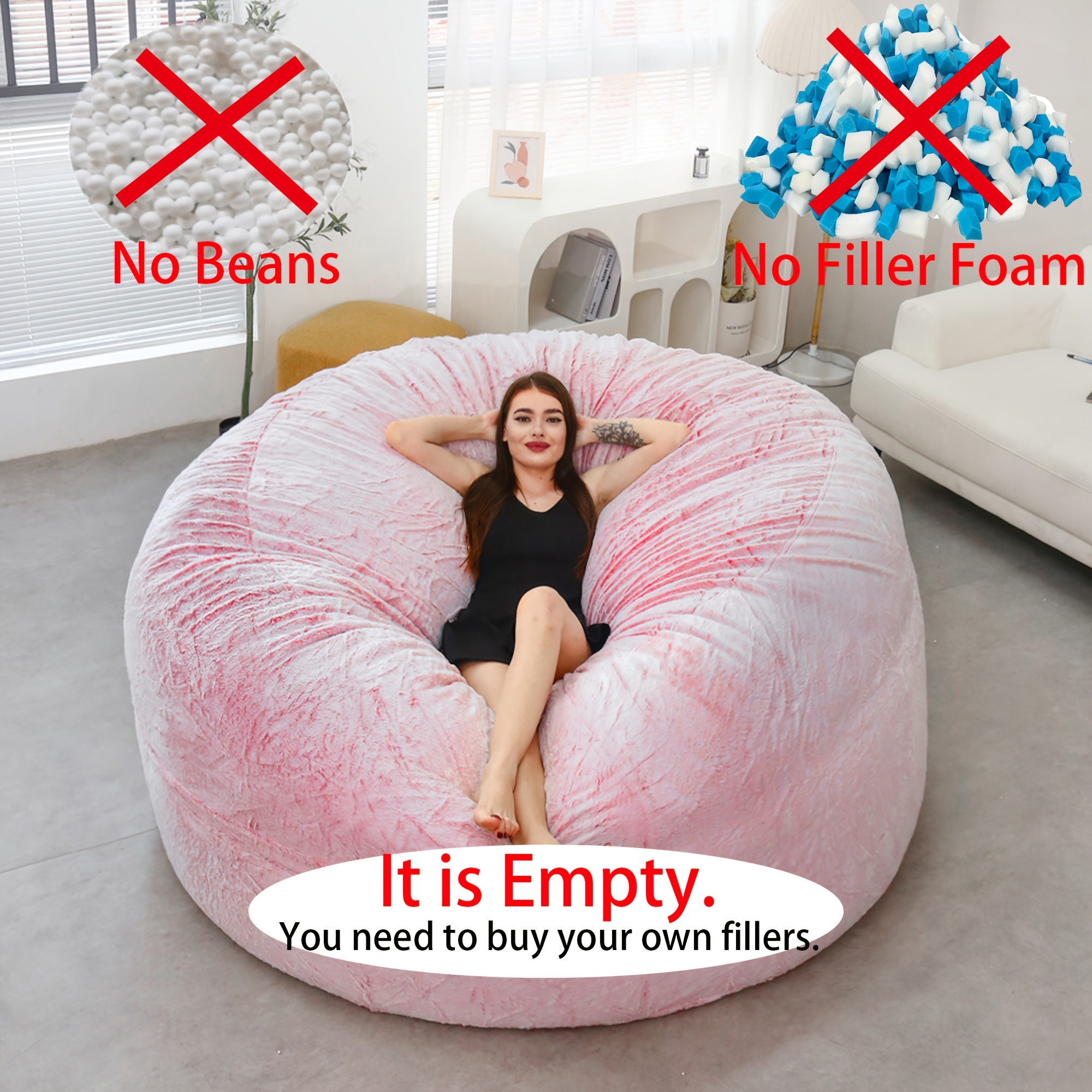 Large soft deals bean bag chair