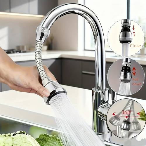 . 360-grad-drehbarer küchenarmatur-verlängerer, entwickelt für haushalts-waschbecken, mit wassersparendem und spritzwassergeschütztem belüfter, als ersatzteile für küchenarmaturen