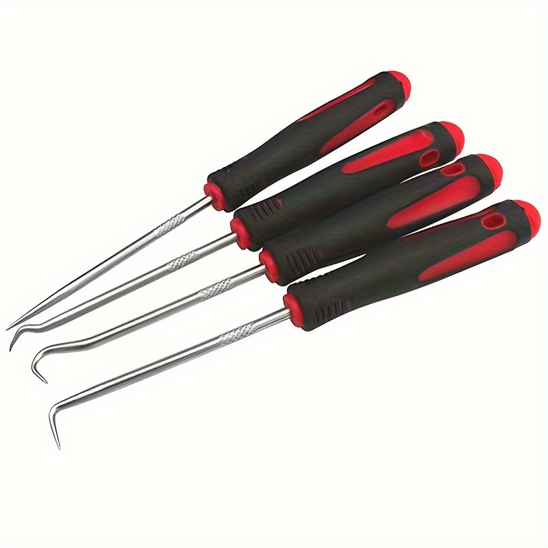 

4pcs Precision Hook And Pick Set For Automotive - Metal Hand Tools, No Power Needed