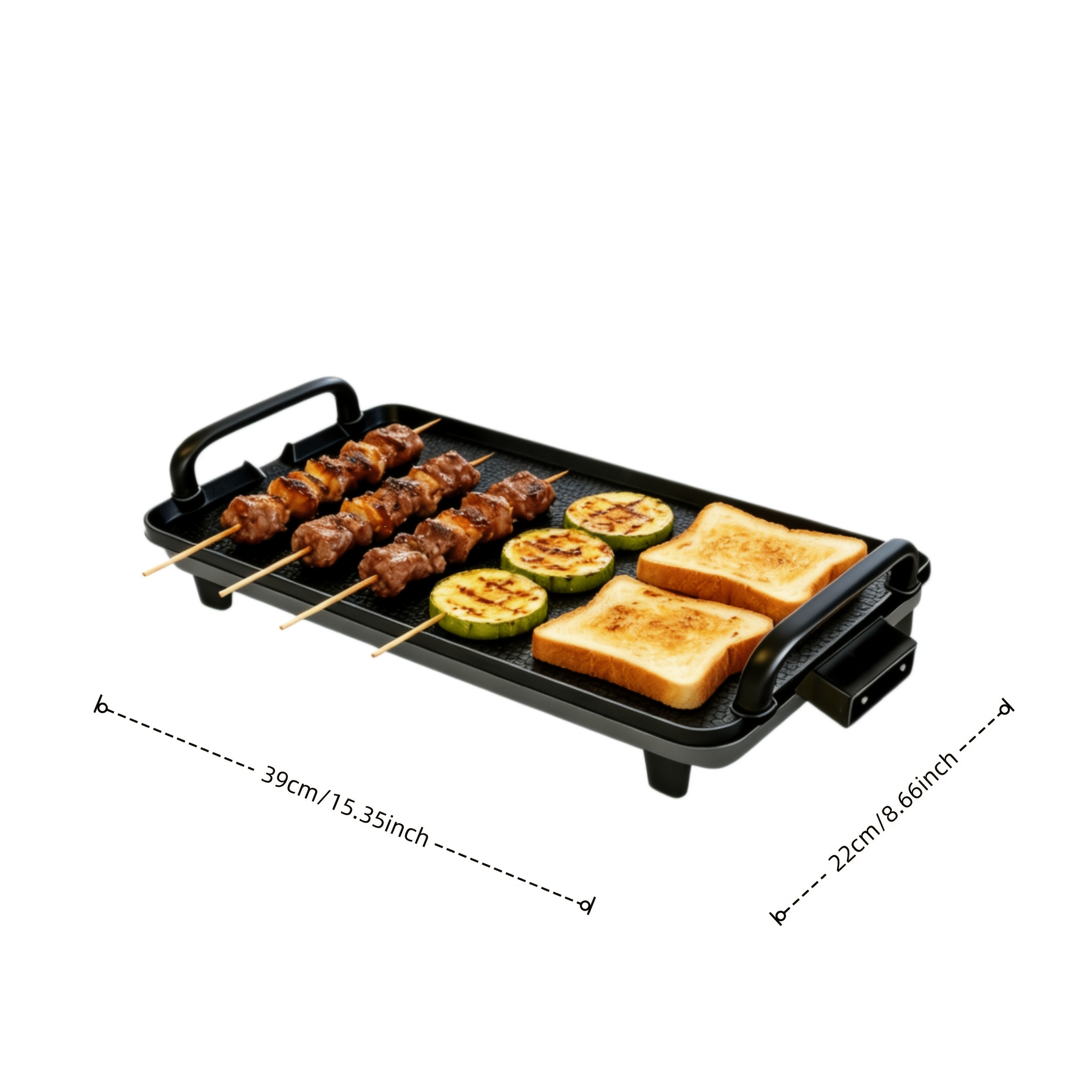 TEMU Smoke-free Electric Grill Pan For Home Grill Tray Indoor Grill And Pan Combo Coating Simultaneously Grill Steaks//skewers Multi-person Barbecue Grill Adjustable Temperature And Drip Pan