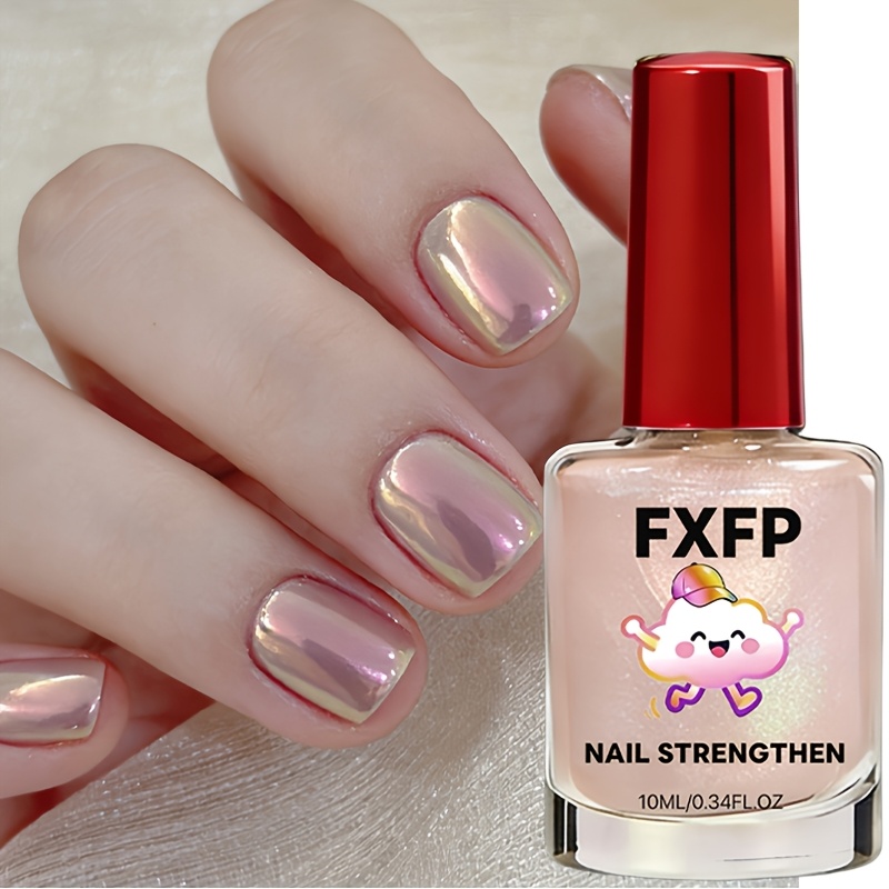 Fxfp Aurora Iridescent Strengthening Oil - Quick-drying, No Lamp Required, Brightens And Strengthens Nails, Enhances Nail Gloss, Durable Formula, Suitable For Weak Or Soft Nails