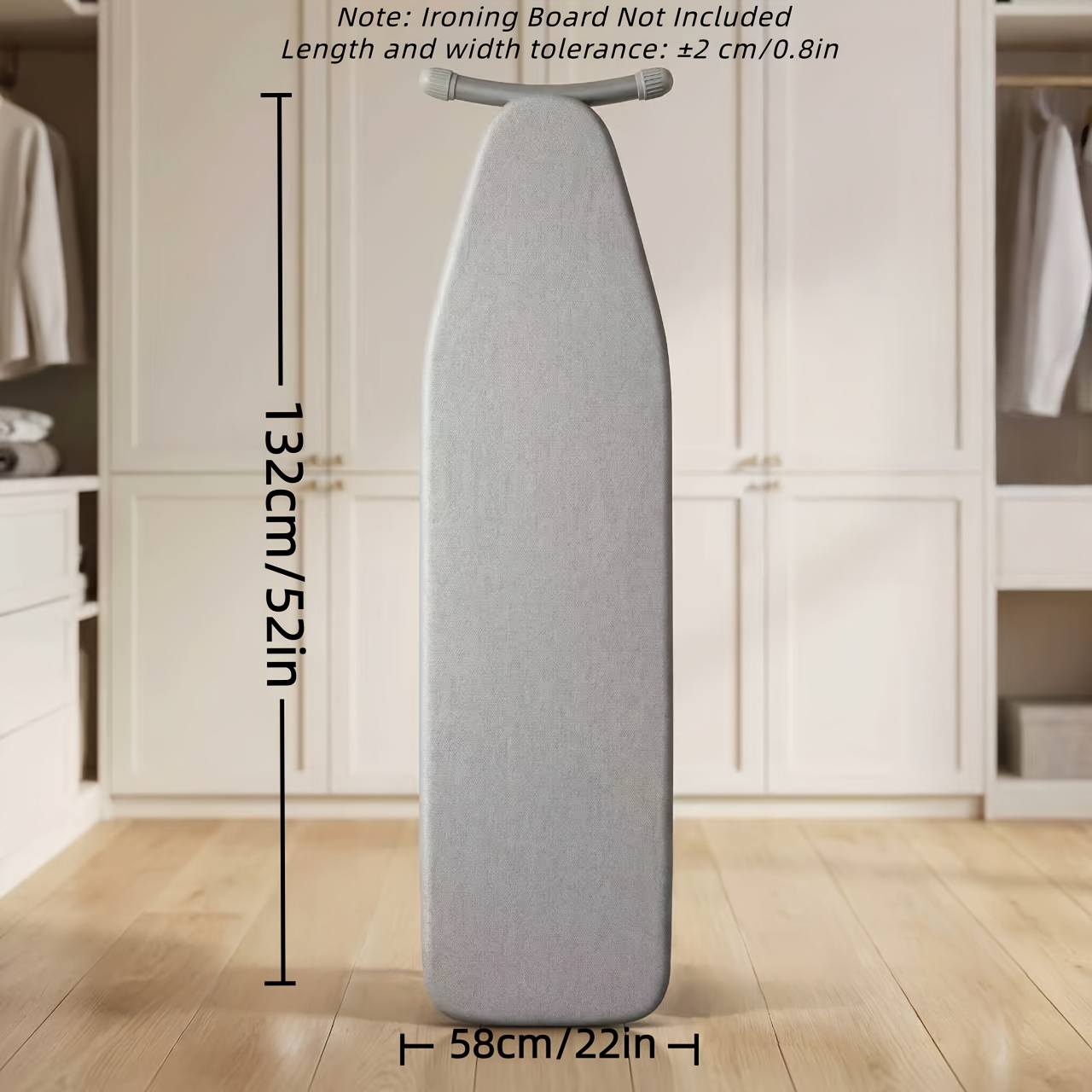 TEMU Silvery-coated Ironing Board Cover With Drawstring For , Washable Ironing Board Cover Cloth, Suitable For Hotels, Homes, And Laundry Rooms, A