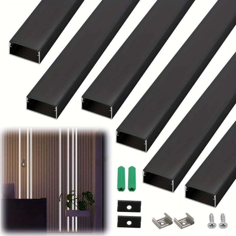 

6- 1.65ft/0.5m Led Or , Aluminum For Strip , Led Strip Compatible, No Or Battery Required