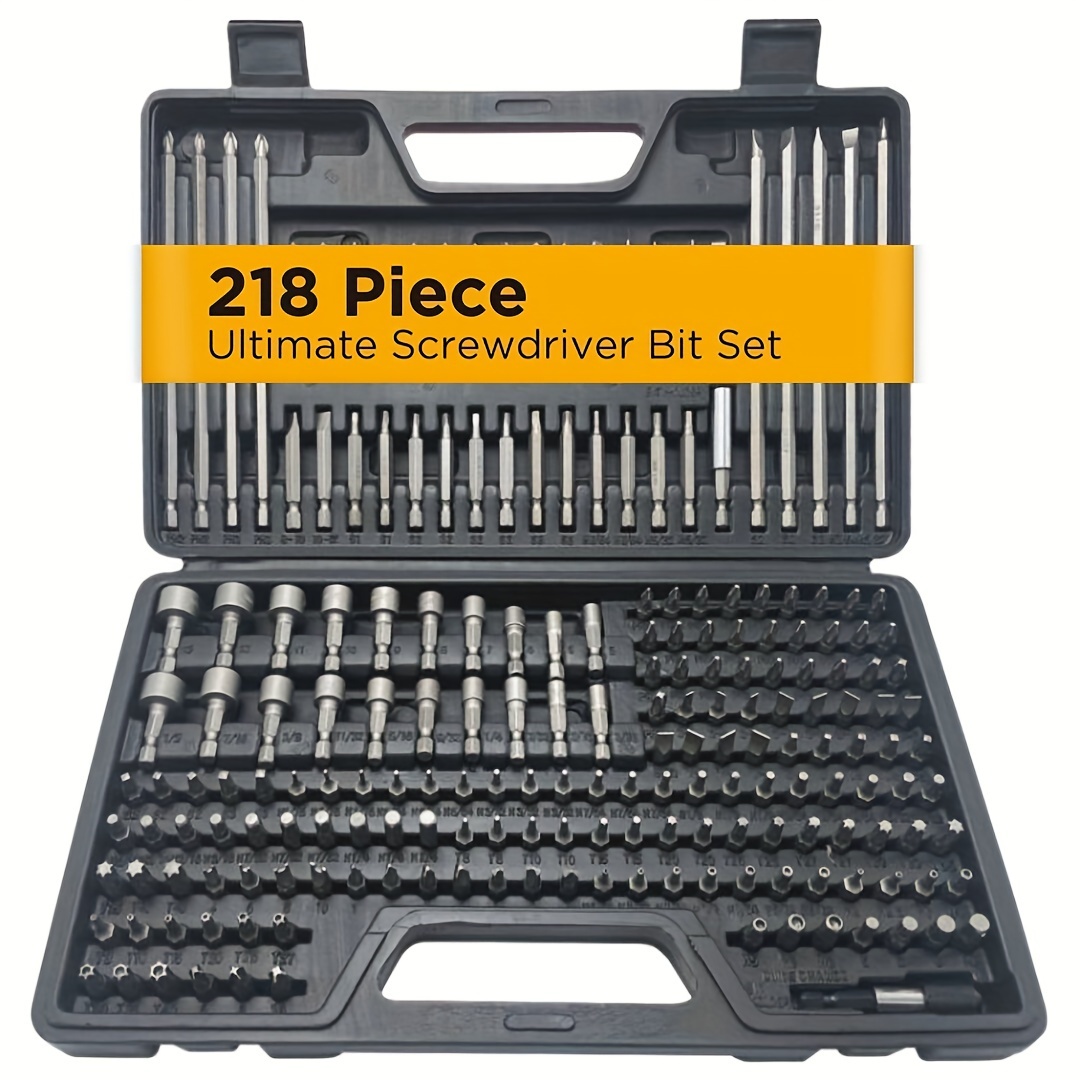 

208pcs/set Ultimate Screwdriver Bit Set, High Grade Carbon Steel, Includes Hard-to-find Security Bits, Screwdriver Bit Set Security Bit Chrome Vanadium Steel Professional Ended Screw Tools Box