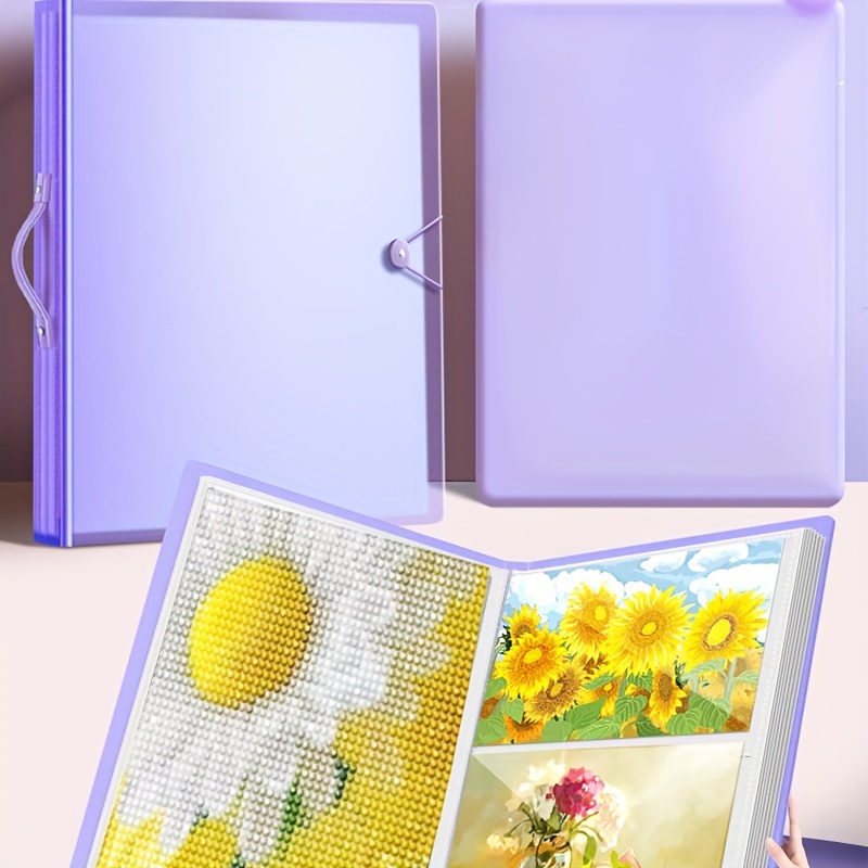 

1pc, 30/40 Pages A3 Artificial Diamond Painting Storage Album, Double-sided Artwork Display Folder, Waterproof Dustproof Protective Art Supply Organizer (16.9''x11.8'')