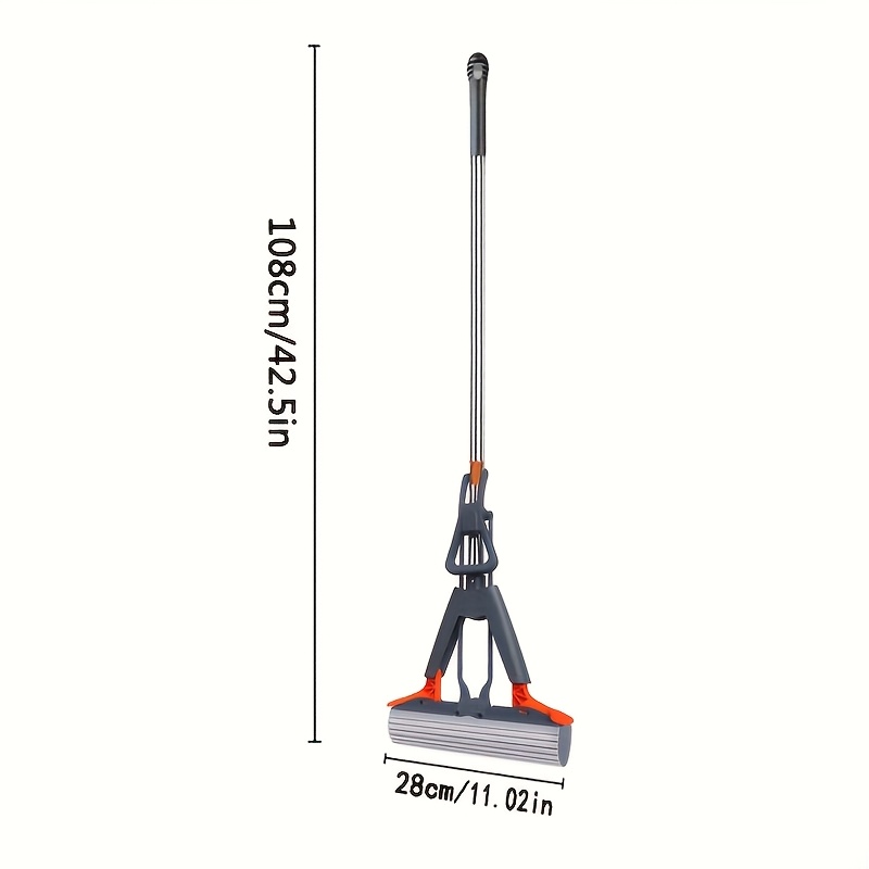 TEMU No-hand-wash Household Mop, Super Absorbent, Dry And Wet, Easy To Wring Out Sponge Mop, Thickened Material Durable, Lazy Love To Use Absorbent