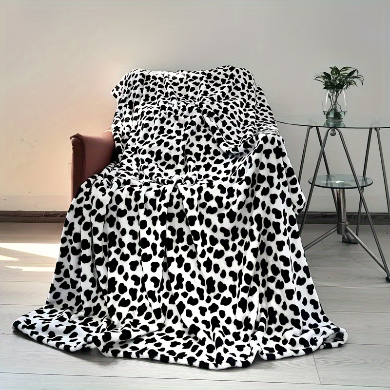 

1pc Cow Pattern Blanket, Blanket, Blanket Nap Blanket For Sofa Bed Camping , - Blanket