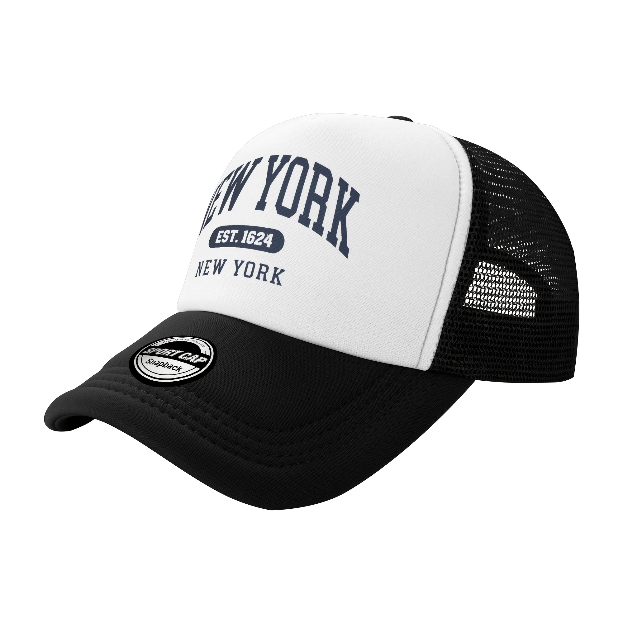 TEMU Men's And Women's Fashion Breathable Baseball Caps, 1624 Printed Urban Style, Suitable For , Very Suitable For Street Fashion Truck Driver Caps,