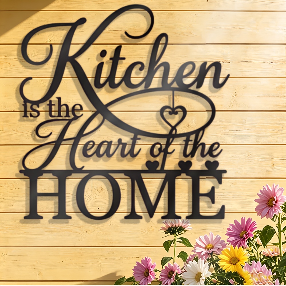 TEMU Kitchen Is Of The Home Metal Wall Art, Perfect For Kitchen, Living Room, Dining Room, And Bedroom Decoration