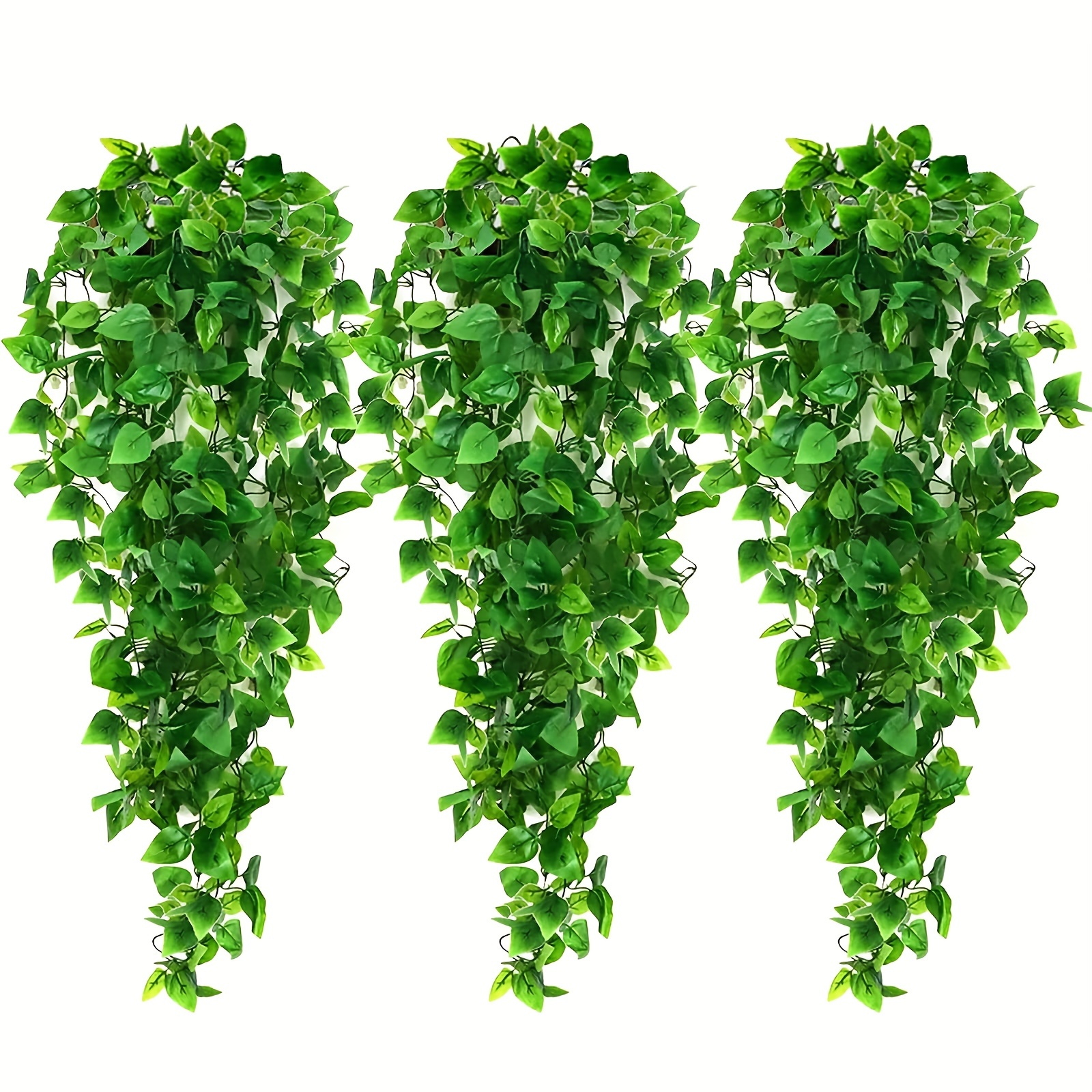 

3pcs Artificial Hanging Plants, Fake Ivy Vine For Wall House Room Indoor Outdoor Decoration, Suitable For Indoor Wall Decoration, Party And Wedding Bedroom, Bathroom, Home Decoration, 3.6 In