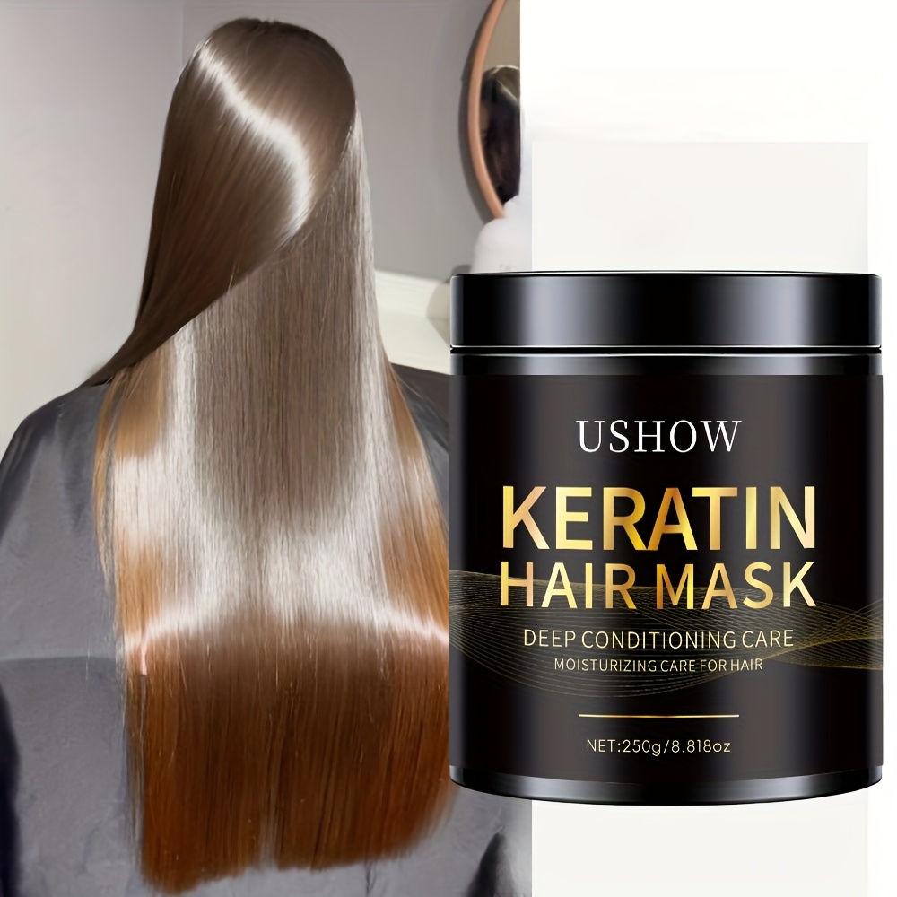изображение предмета 250g оригинальная протеиновая маска для волос, глубоко кондиционирует сухие и поврежденные волосы, смягчает волосы - кератином, коллагеном, противовырождений и против ломкости