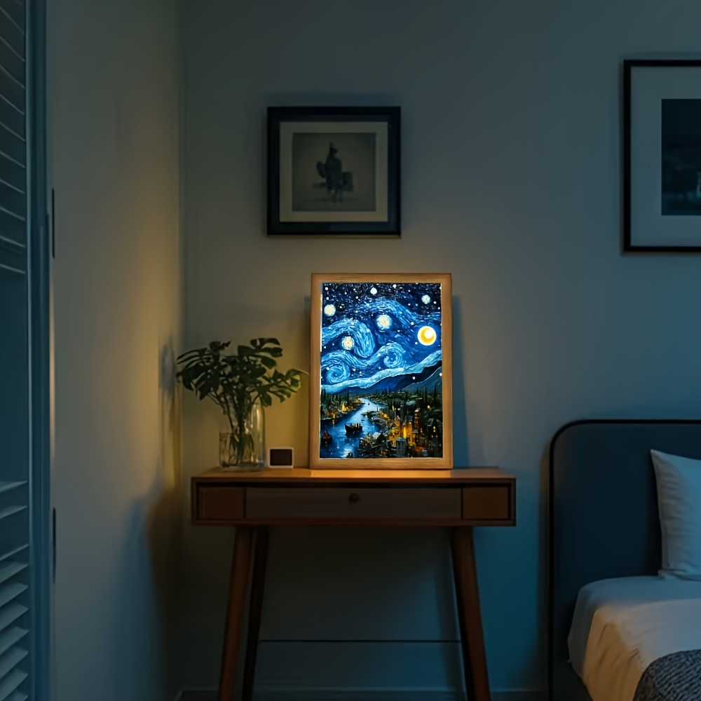 星空led灯画，可挂于壁挂或桌面装饰，卧室/办公室氛围灯，感恩节或圣诞节礼物 商品详情 5