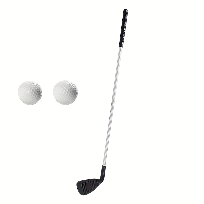 Image of 1pc Golf Cues - 2pcs Golf Balls - Portable Metal Golf Cues - Golf Golf Training Cues - For Family Gatherings - Outdoor Activities - Parties And Picnics - Detachable Design