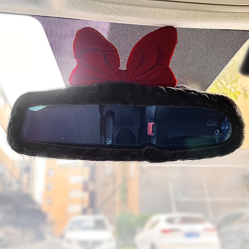 

Oval Mirror Cover - Fit, Polyester, No Power Needed - Cute Car Decor Accessory, Car Mirror Hanging Accessories