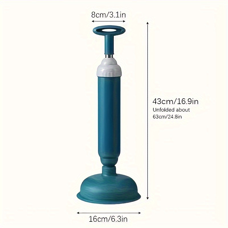 1pc manual toilet plunger air pressure drain clog remover no batteries required ideal for home cleaning details 1