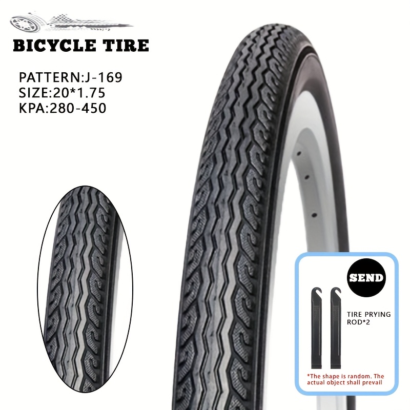 Bicycle Tires 12/14/16/18/ × 1.75, Scooter Outer Tires, Anti-slip And Wear-resistant. Includes 2 Tire Levers As Free Gifts. Tire And Lever Styles Are Random