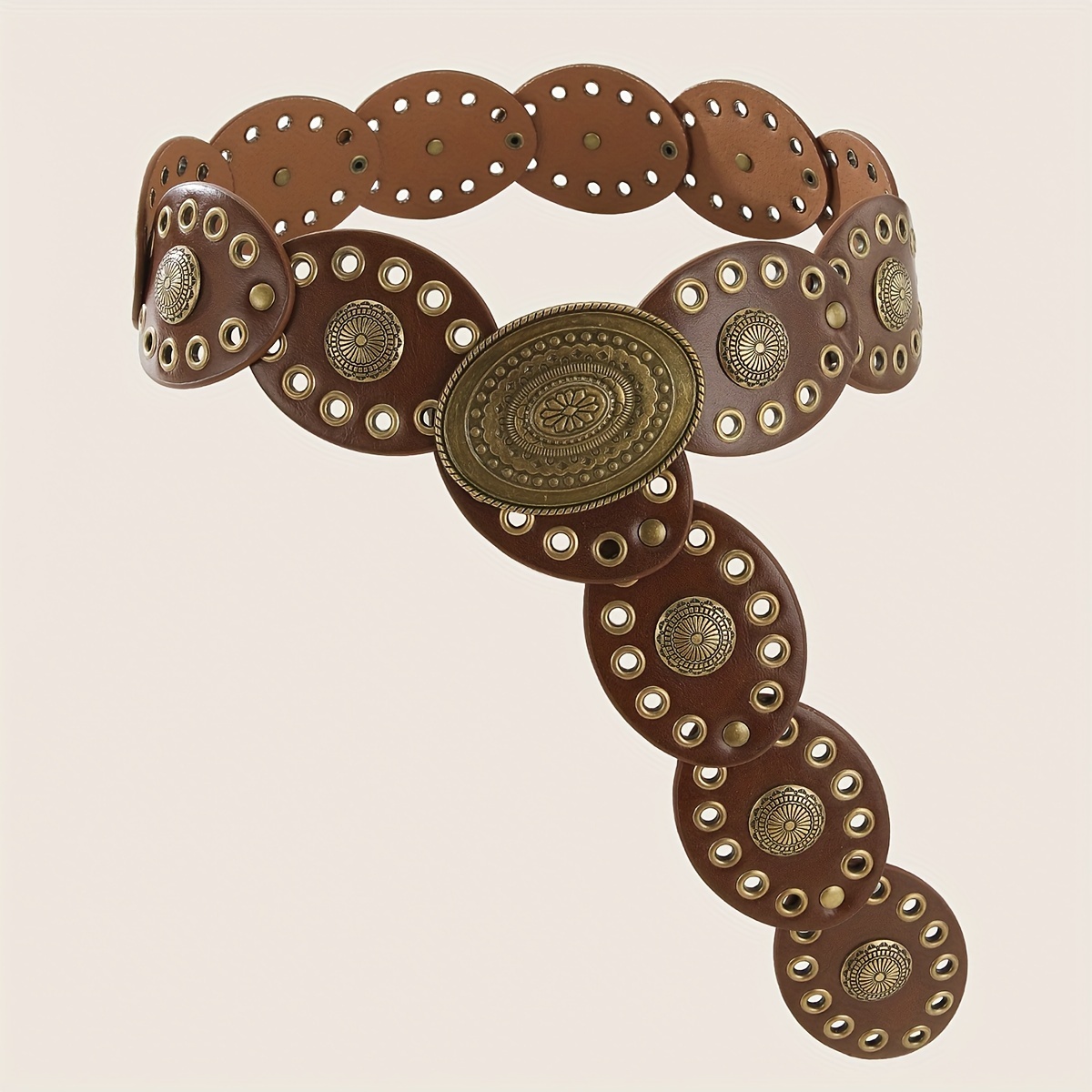 Circle Chain Belt Womens Boho Retro 90s Y2K Festival Mod Statement Accessory Vintage Western Cowgirl Belt for Women Girls Boho Y2k Grunge  main image 2
