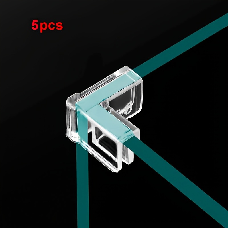 TEMU 5/8 Stück transparente -Kollision-Ecken für Aquarien für 4-6 mm dickes Glas, aus Silikon, weich elastisch, stoßfest stoßdämpfend