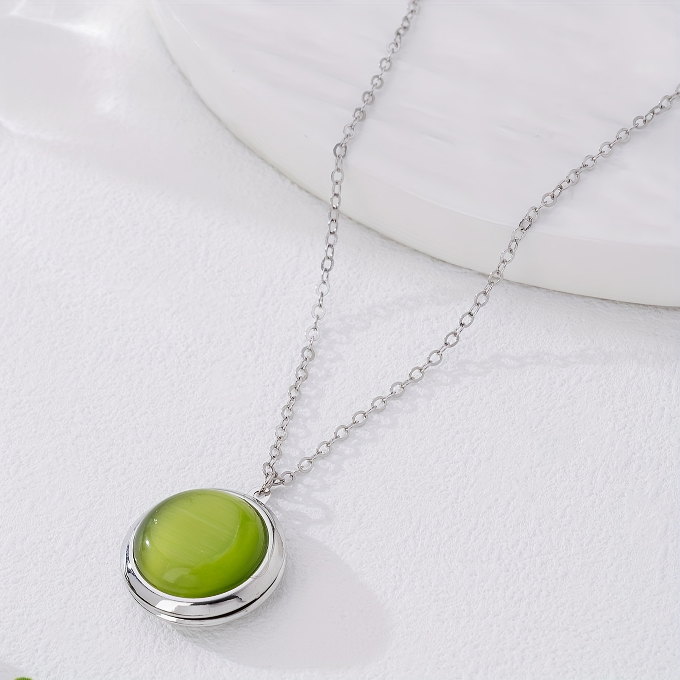 TEMU 1 pieza de collar colgante con de fotos, diseño intercambiable, estilo vintage, forma , elegante, romántico, lindo, y bohemio. un colgante de