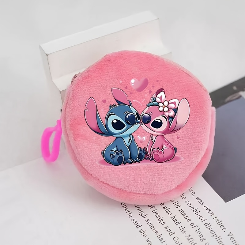 E-shop Disney Stitch Reißverschlusstasche und Schlüsselanhänger - Niedliche Cartoon Mini-Schlüsselanhänger Aufbewahrung, für kleine Geschenke,