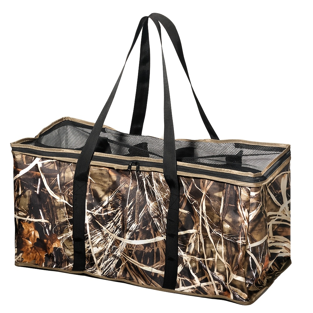 Image of Decoy Bag, 10 Slot Duck Decoy Bag With Bottom Drains, Padded Shoulder Strap Duck Hunting Bag, Decoy Bags, Duck Hunting Accessories, Waterfowl Blind Bag To Protect Duck Decoys, Hunting Gear