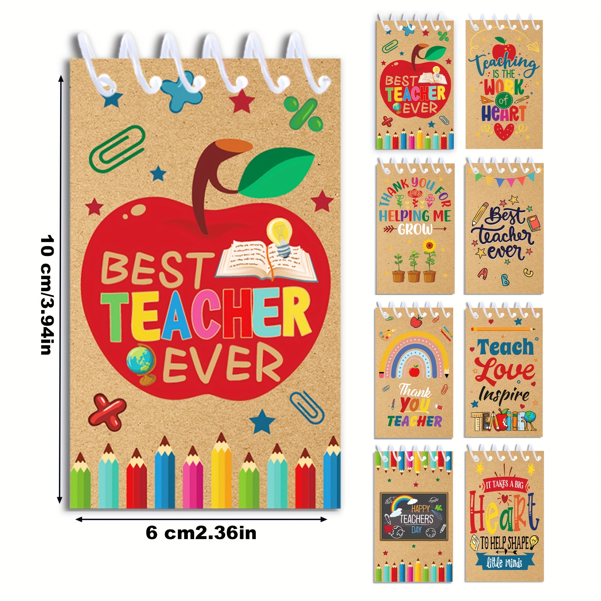 Humorvolle Dankeskarten „Best Teacher Ever" – 10 Stück – Blanko Innen