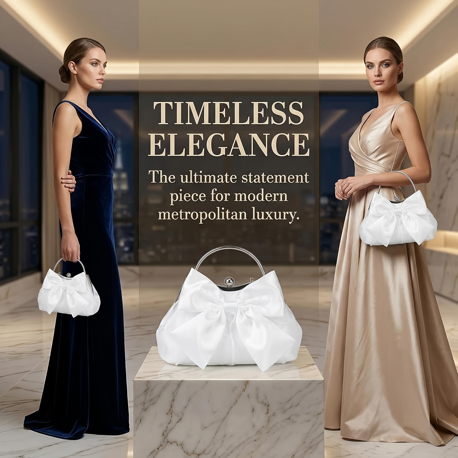 Elegante avondtasje met strik voor dames bruiloft en feestje_voghion.com