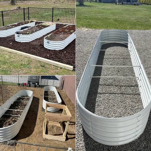 1 galvanized metal raised garden bed extra large outdoor planter box for vegetables flowers herbs rust resistant and easy to assemble