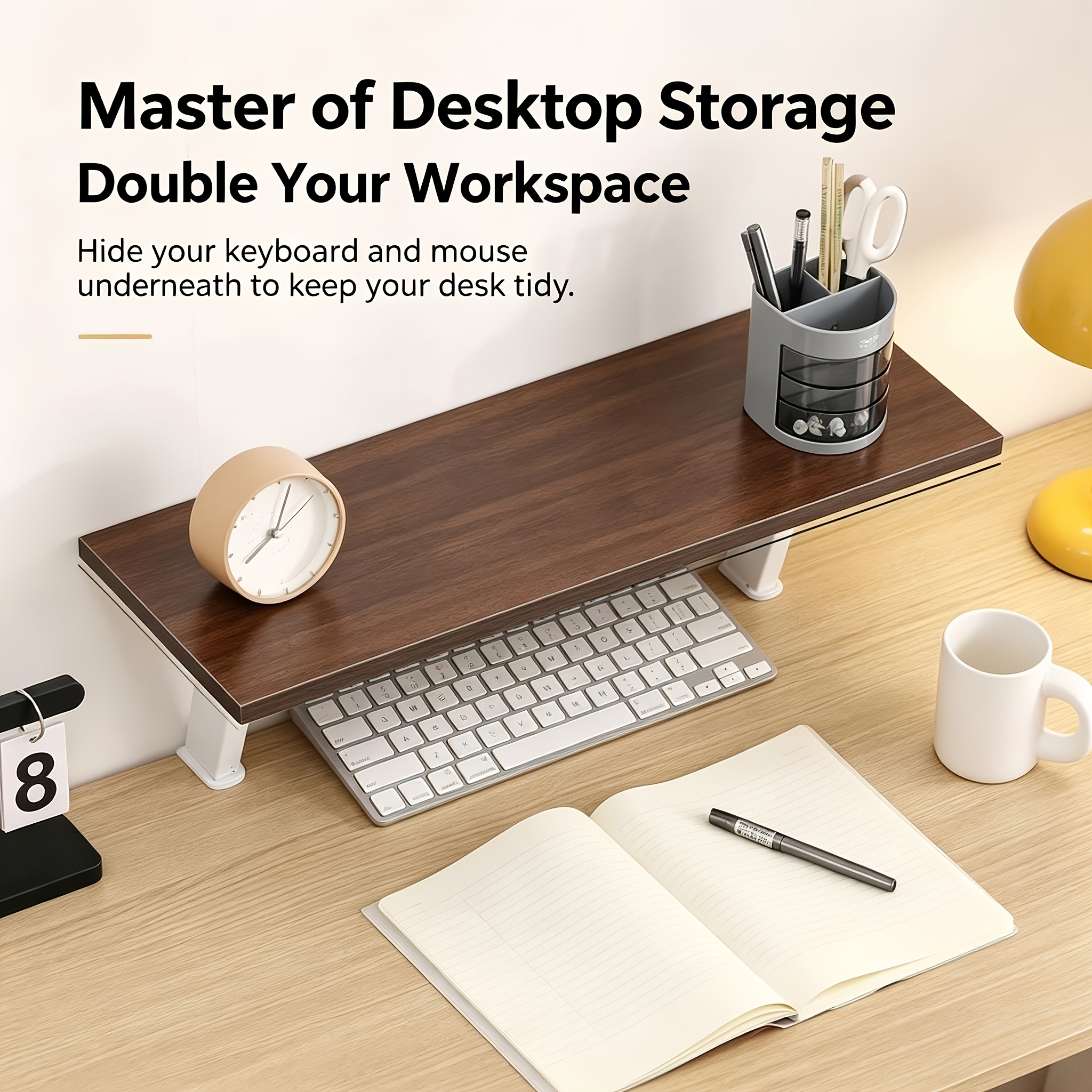 Image of Study Desk Bookshelf Desk Desktop Layered Reading Shelf Dormitory Storage Bracket Shelf Heightening And Heightening, Super Firm And Stable