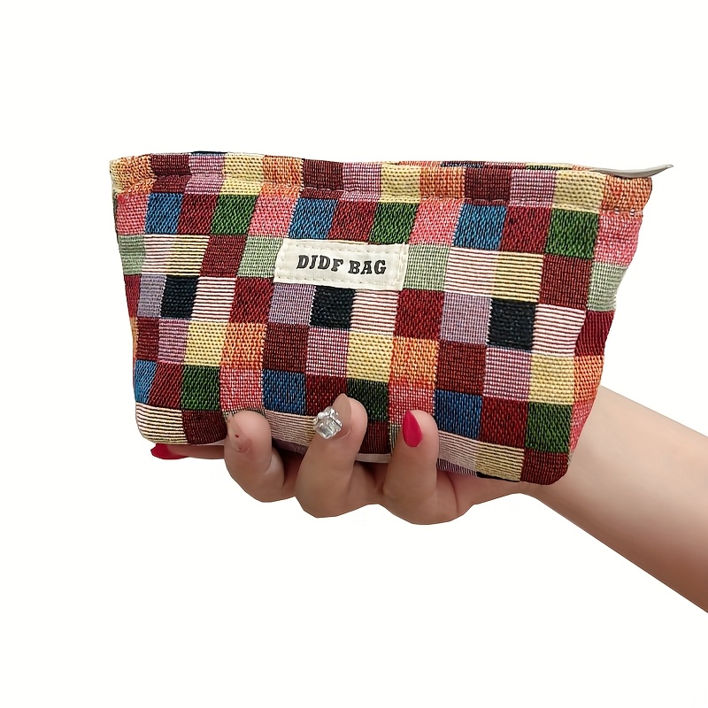 Image of Portable Cute Colorful Storage Bag Compact Handbag Suitable For Storing Small Items Lipstick, Earphones, Keys, , Card Holder Travel Organizer