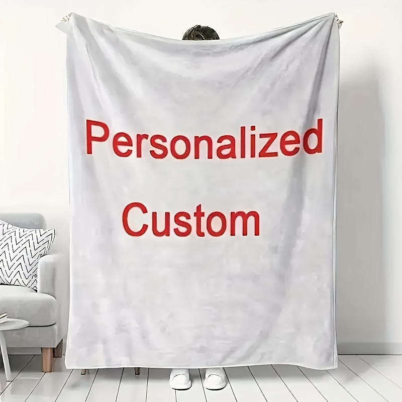 

Customizable Contemporary Flannel Blanket - Pattern, Hypoallergenic, , Knitted , - For Bed, Sofa, , - Printed