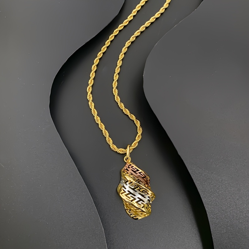 Elegant C Type Spring Earrings & Twisted Necklace Set
