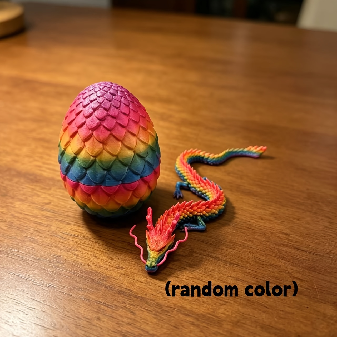 TEMU Ensemble 2pcs Dragon et Œuf de Dragon, Dragon de 30Cm et Œuf de 8.5Cm, Couleurs Aléatoires, Sculpture de Dragon Magique , Ornement de Jouet,