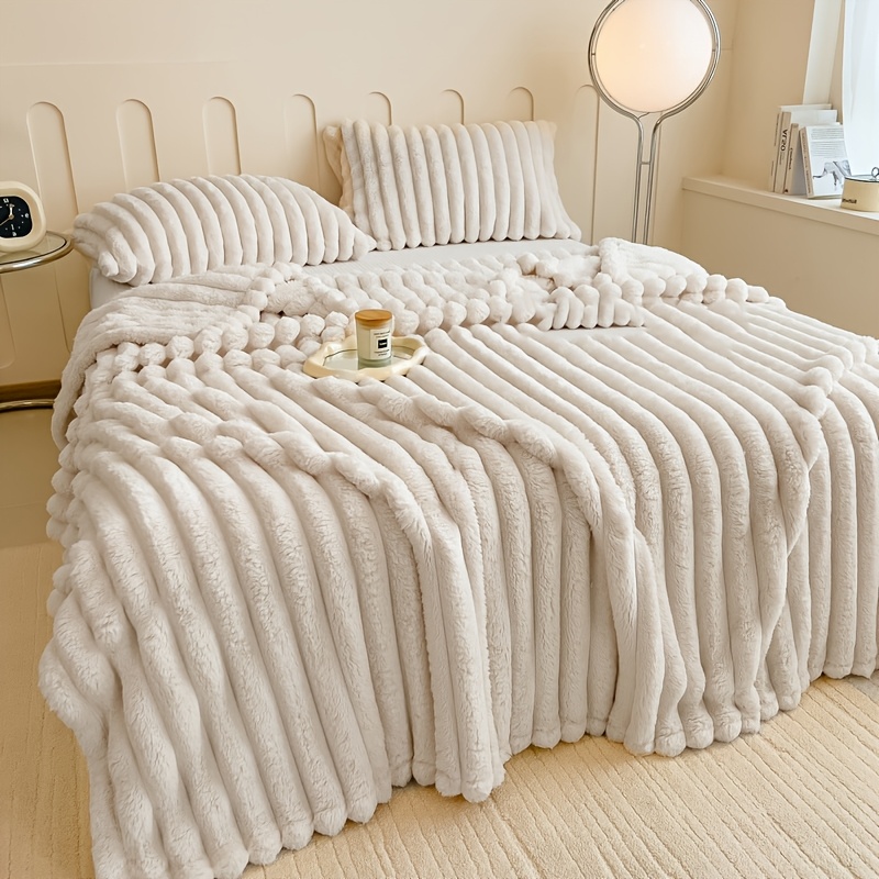 Cozy Plush Fluffy Winter Blanket for Indoor and Outdoor Use
