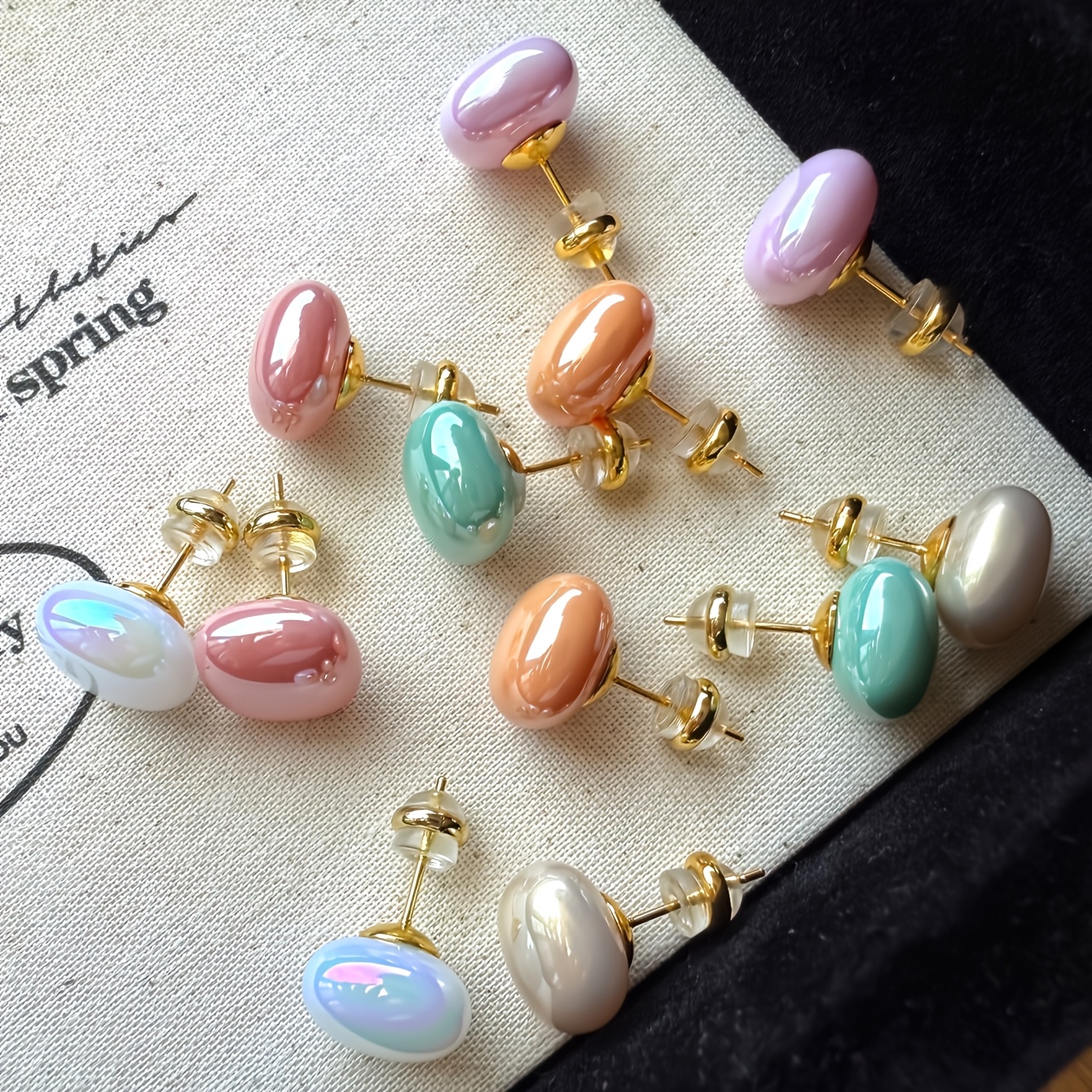 6 Pairs Elegant Cute All-Match Geometric Earrings Set