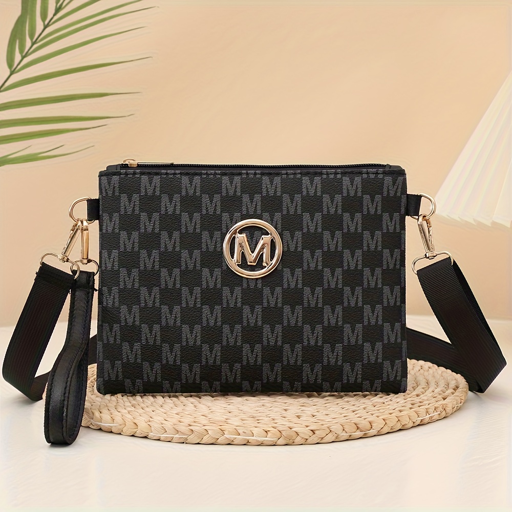 Cross-border 2025 Autumn/summer New Arrival Women's Crossbody Bag, Middle-aged Women's Fashion -shoulder Bag, Retro Pattern Women's Handbag