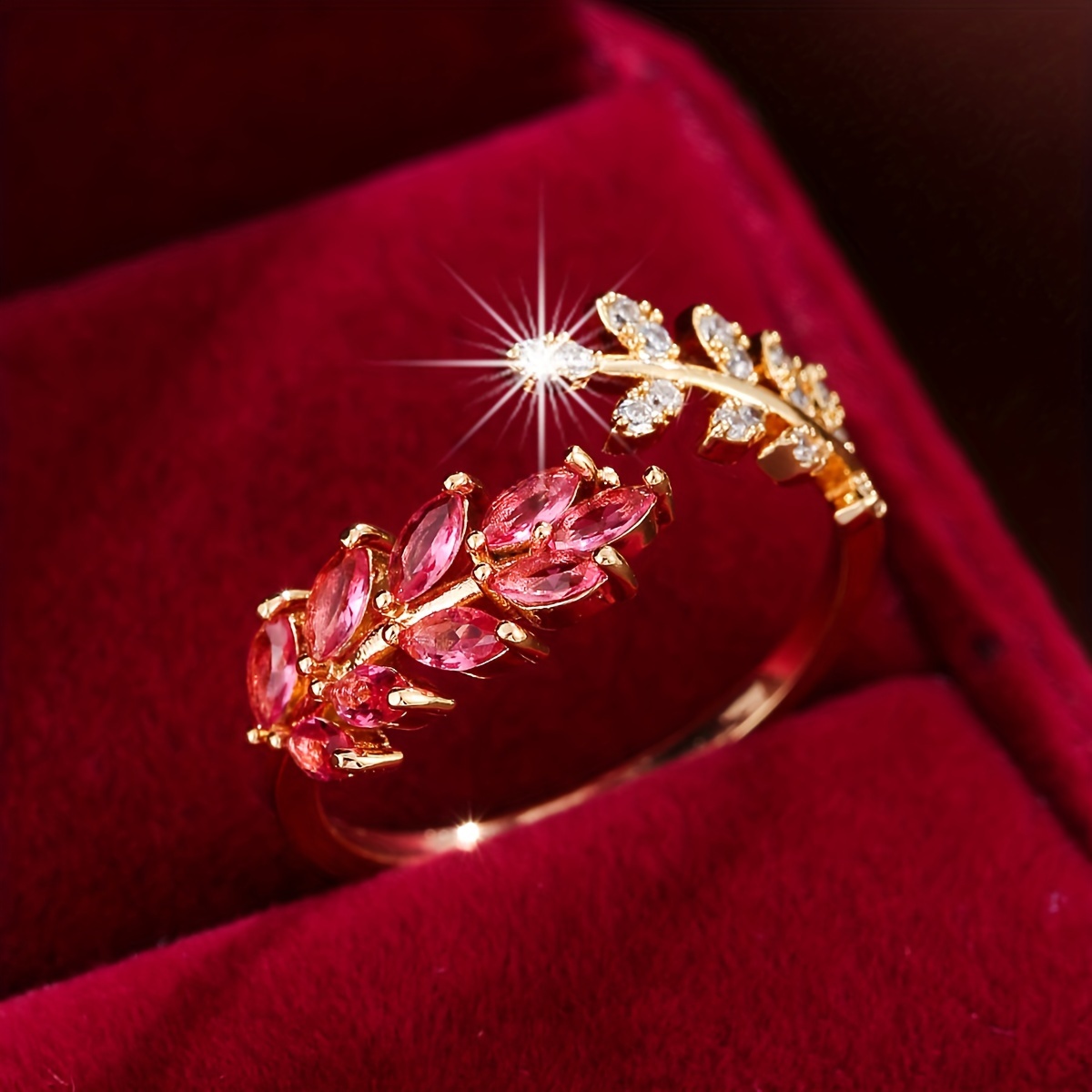 Women's Elegant Wheat Ear Design Ring, Pastoral Style
