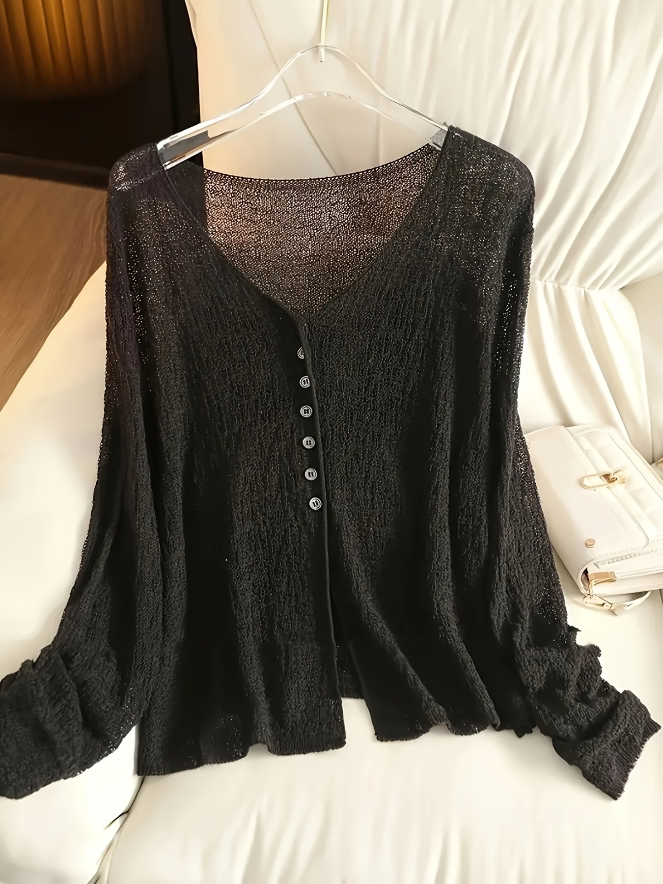 Long Sleeve Lightweight Summer Cardigans Canada Elegant V Neck