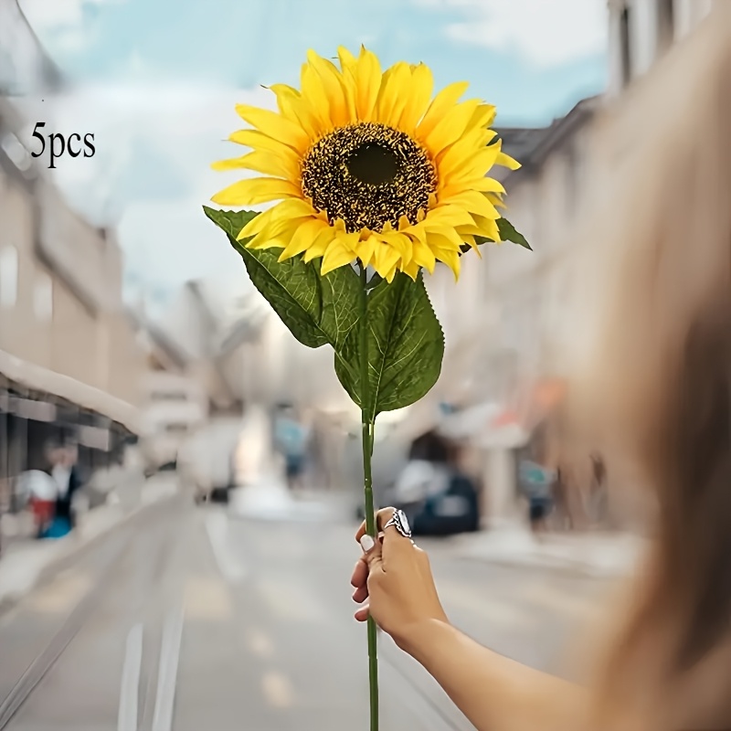 5 teiliges set groe knstliche sonnenblumen  vollblhende - Temu Germany