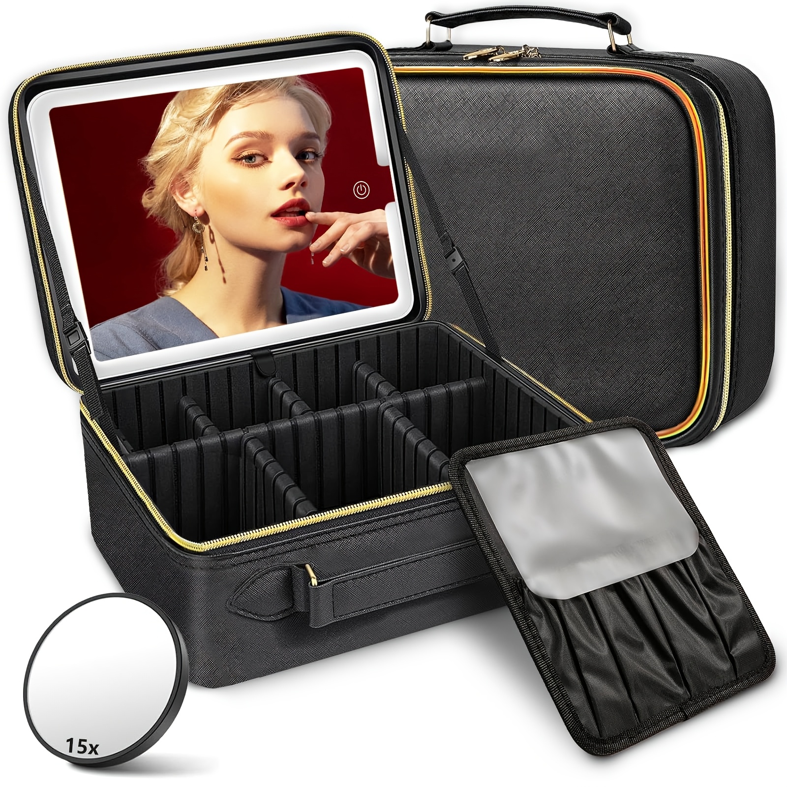 

Makeup Bag Led & - Spacious, -free Cosmetic Organizer For Women