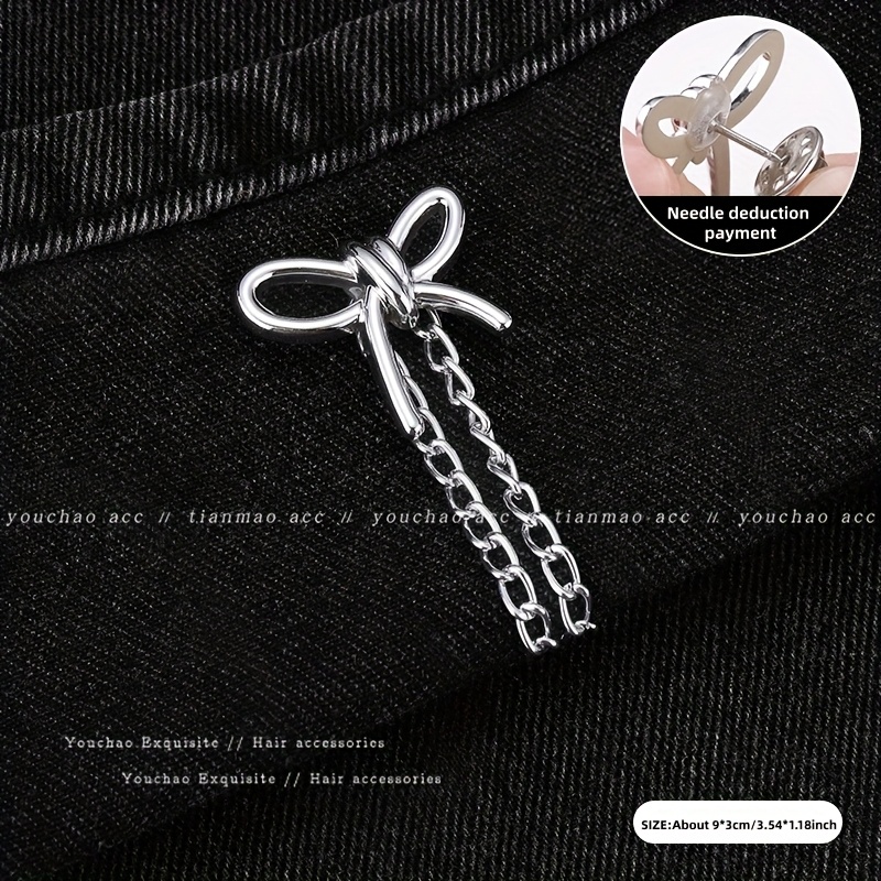 4pcs Pants Hem Anti-drag Tool Seamless Chain Trousers Leg Hem Adjustment Safety Pin Trousers Clothes Long To Short Fixed Clip